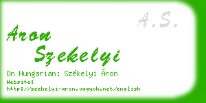aron szekelyi business card